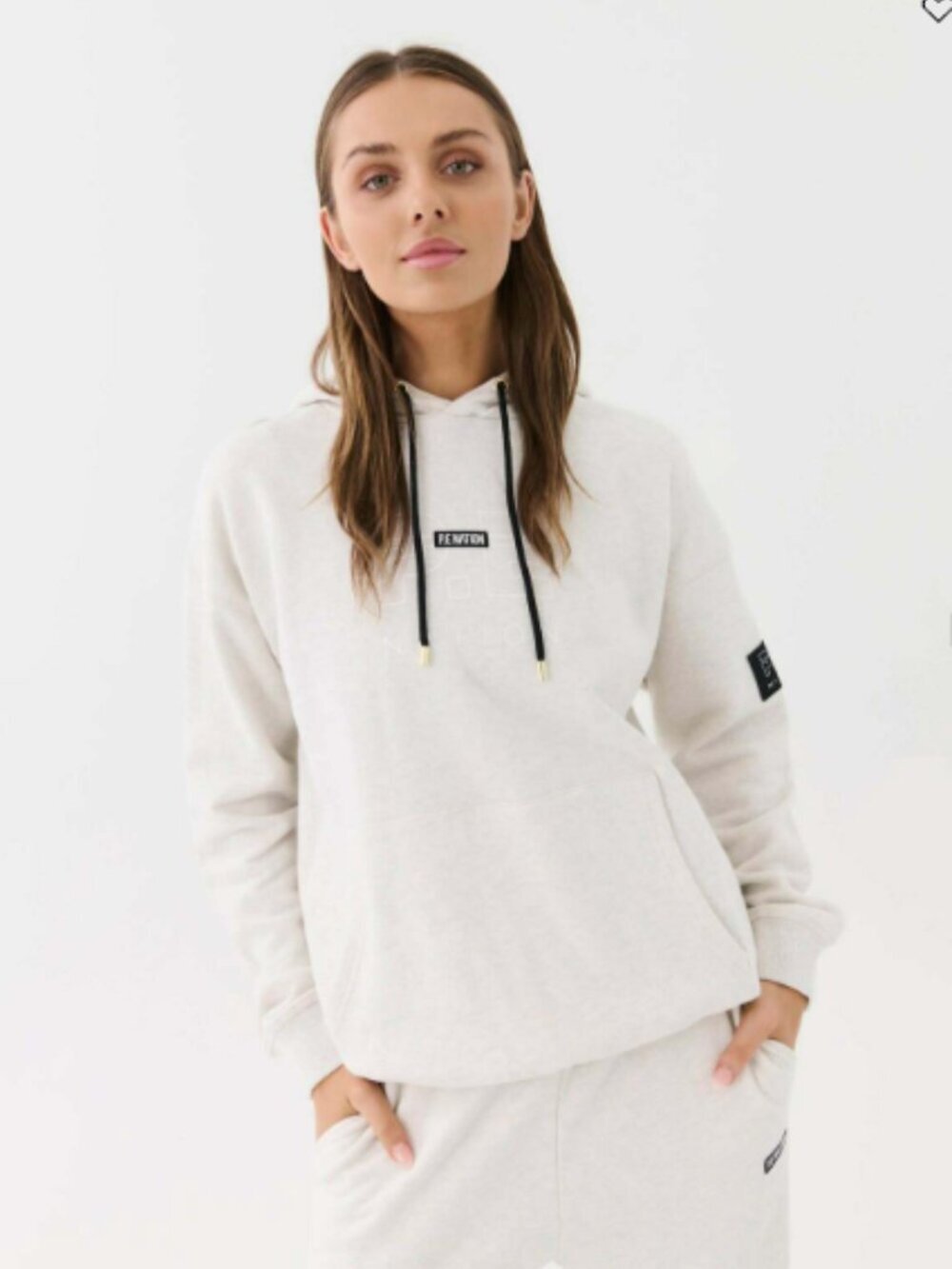 P.E Nation NWOT Endurance Drawstring Hoodie Sweatshirt Light Grey Size L